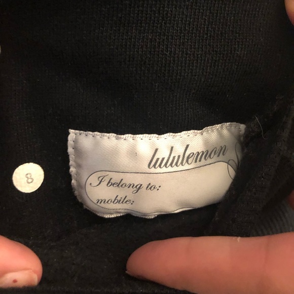 SOLD Black and white lululemon scuba hoodie - Picture 4 of 5